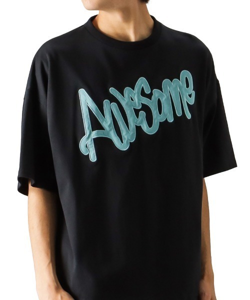 Mac-House(マックハウス)の「アップリケロゴ 半袖Tシャツ/ルーズシルエット(Tシャツ/カットソー・メンズ・ブラック/サックスブルー/ホワイト・M/L)」の6枚目の写真