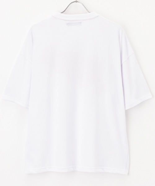 Mac-House(マックハウス)の「アップリケロゴ 半袖Tシャツ/ルーズシルエット(Tシャツ/カットソー・メンズ・ブラック/サックスブルー/ホワイト・M/L)」の4枚目の写真