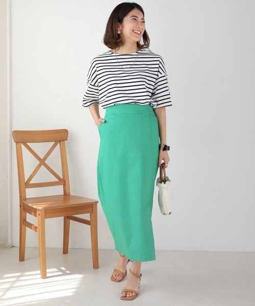 Bou Jeloud(ブージュルード)の「ボーダーコクーンスリーブトップス(Tシャツ/カットソー・レディース・ブラック/ピンク/イエロー・FREE)」の10枚目の写真