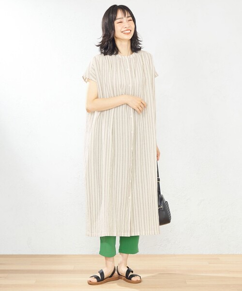 セール 洗える シャーリングワッシャー ワンピース シャツワンピース Any Fam エニィファム のファッション通販 Zozotown