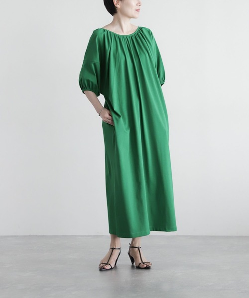 LEPSIM（レプシィム）の「【FOR I SERIES】ソデボリュームワンピース　344223（ワンピース・レディース・ブラウン/オレンジ/グリーン・SMALL）」の3枚目の写真