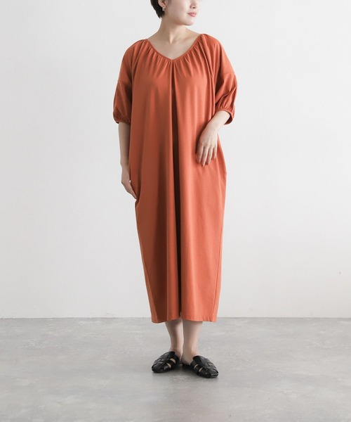 LEPSIM（レプシィム）の「【FOR I SERIES】ソデボリュームワンピース　344223（ワンピース・レディース・ブラウン/オレンジ/グリーン・SMALL）」の5枚目の写真