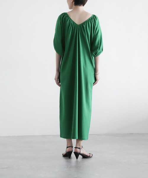 LEPSIM（レプシィム）の「【FOR I SERIES】ソデボリュームワンピース　344223（ワンピース・レディース・ブラウン/オレンジ/グリーン・SMALL）」の6枚目の写真