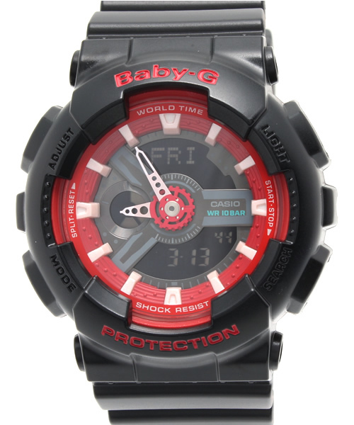 CASIO(カシオ)の「Baby-G / BA-110SN-1AJF(アナログ腕時計・レディース・ホワイト/ブラック/オレンジ・ONE SIZE)」の1枚目の写真