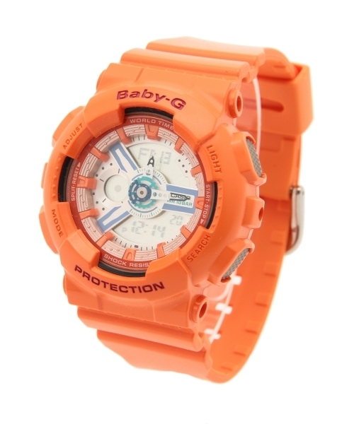 CASIO(カシオ)の「Baby-G / BA-110SN-1AJF(アナログ腕時計・レディース・ホワイト/ブラック/オレンジ・ONE SIZE)」の7枚目の写真