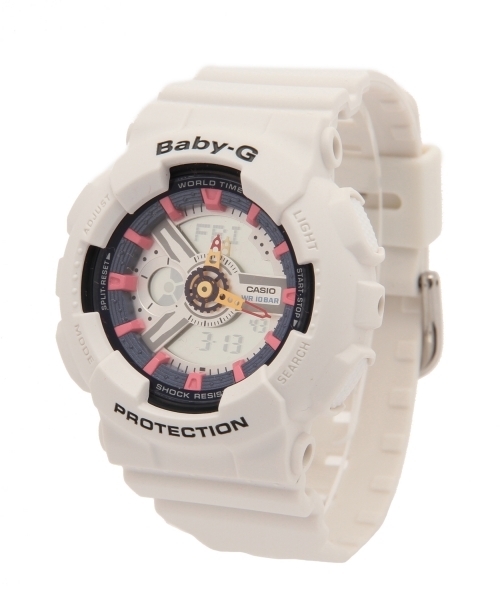 CASIO(カシオ)の「Baby-G / BA-110SN-1AJF(アナログ腕時計・レディース・ホワイト/ブラック/オレンジ・ONE SIZE)」の10枚目の写真