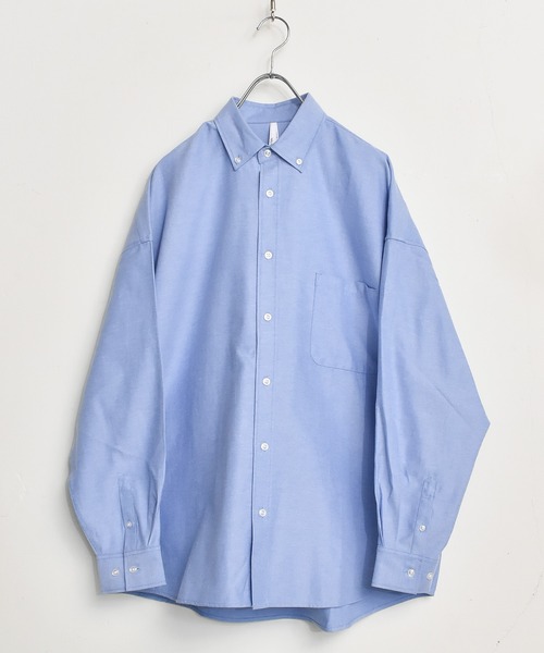 Starting Over（スターティングオーバー）の「ビッグシルエットオックスフォードボタンダウンシャツ（シャツ/ブラウス・メンズ・ホワイト/ブラック/ネイビー/グレー/サックスブルー/イエロー・M/L/XL）」の5枚目の写真
