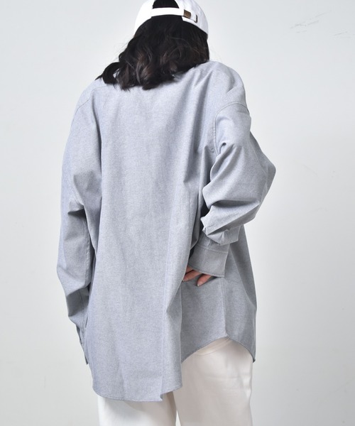 Starting Over（スターティングオーバー）の「ビッグシルエットオックスフォードボタンダウンシャツ（シャツ/ブラウス・メンズ・ホワイト/ブラック/ネイビー/グレー/サックスブルー/イエロー・M/L/XL）」の16枚目の写真