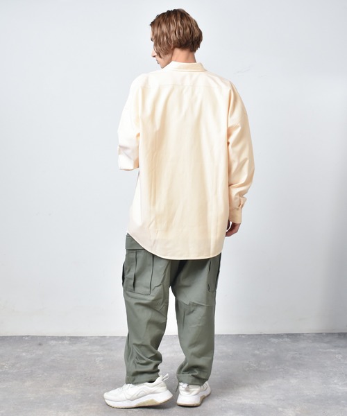 Starting Over（スターティングオーバー）の「ビッグシルエットオックスフォードボタンダウンシャツ（シャツ/ブラウス・メンズ・ホワイト/ブラック/ネイビー/グレー/サックスブルー/イエロー・M/L/XL）」の13枚目の写真