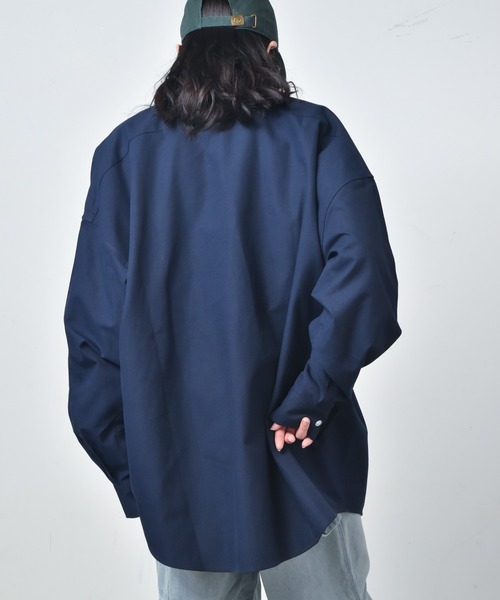 Starting Over（スターティングオーバー）の「ビッグシルエットオックスフォードボタンダウンシャツ（シャツ/ブラウス・メンズ・ホワイト/ブラック/ネイビー/グレー/サックスブルー/イエロー・M/L/XL）」の17枚目の写真