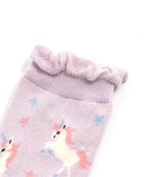 Ampersand(アンパサンド)の「ユニコーンソックス(ソックス/靴下・キッズ・オフホワイト/ピンク/ラベンダー・12/15 /18/21)」の5枚目の写真