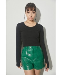 LAGUA GEM | LAGUA LOGO RIB TOPS ラグアロゴリブトップス(Tシャツ/カットソー)