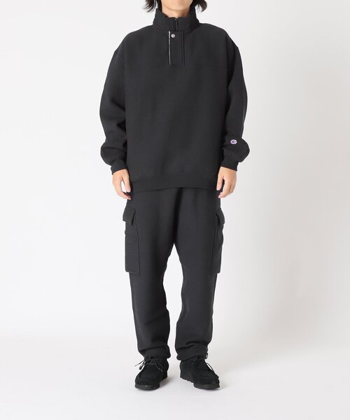 MUCENT 四つ葉のクローバー ブラックスウェット Hatsunex “MITERU” Zip upパーカー（モノクロブラック） | HATSUN
