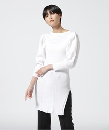 AULA AILA/アウラアイラ/別注パフスリーブリブニット