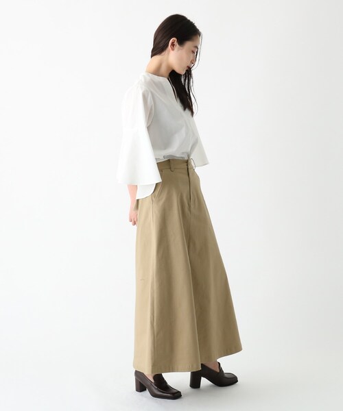 OPAQUE.CLIP（オペークドットクリップ）の「◆オーガニックコットンチノ 401B フレアスカート【WEB限定サイズ】（スカート・レディース・パープル系/ブラック/サンドベージュ・40/42/34/38/36）」の6枚目の写真