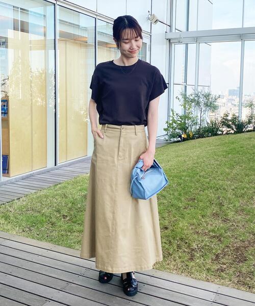 OPAQUE.CLIP（オペークドットクリップ）の「◆オーガニックコットンチノ 401B フレアスカート【WEB限定サイズ】（スカート・レディース・パープル系/ブラック/サンドベージュ・40/42/34/38/36）」の10枚目の写真