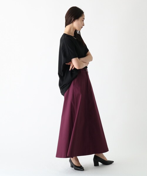 OPAQUE.CLIP（オペークドットクリップ）の「◆オーガニックコットンチノ 401B フレアスカート【WEB限定サイズ】（スカート・レディース・パープル系/ブラック/サンドベージュ・40/42/34/38/36）」の15枚目の写真