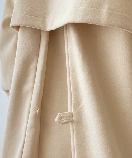 classicalelf（クラシカルエルフ）の「絶妙なあざと感。ライトフェイクウールスタンドネックコート（ステンカラーコート・レディース・ブラウン/オレンジ/ブラック/アイボリー・LARGE/MEDIUM/SMALL/X-LARGE）」の11枚目の写真