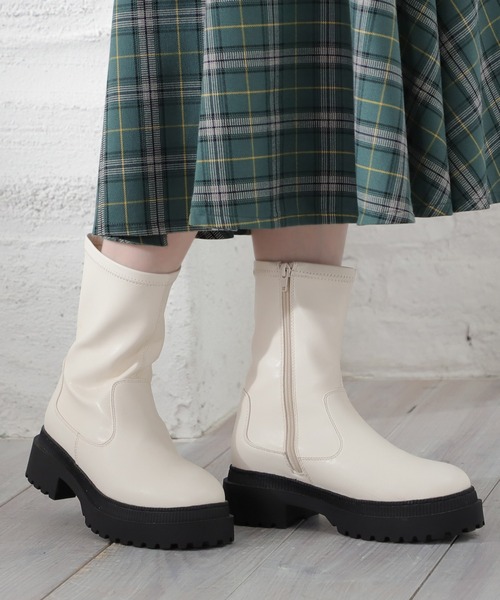 Honeys（ハニーズ）の「厚底ストレッチブーツ（ブーツ）」 - WEAR