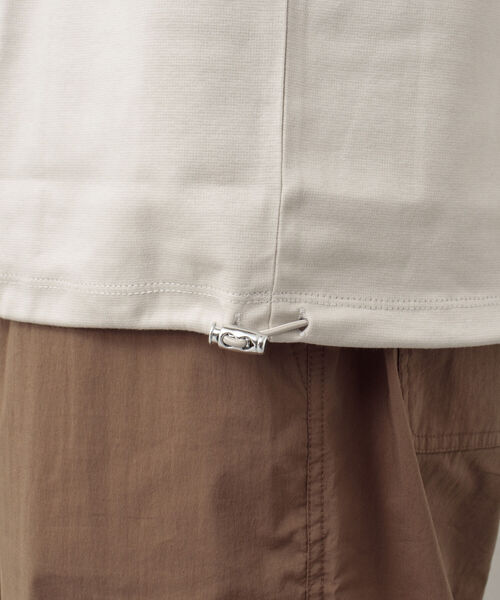 NOLLEY'S goodman（ノーリーズグッドマン）の「ポンチドローコードプルオーバーカットソー（Tシャツ/カットソー・メンズ・ホワイト/グレイッシュベージュ/ネイビー・S/M/L/XL）」の8枚目の写真