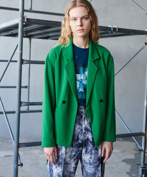 詩仙堂　テーラードジャケット ダークグリーン　アウター　コート 詩仙堂 テーラードジャケット ダークグリーン アウター コート 詩仙堂