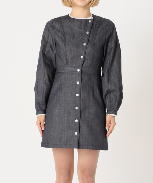 Charles Chaton（シャルルシャトン）の「デニムミニドレス（ワンピース・レディース・ブルー・36/34）」の5枚目の写真