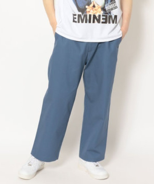 LUSOR(ルーソル)の「LUSOR(ルーソル)WIDE CHINO PT/ワイドチノパンツ(チノパンツ・メンズ・ブラック/ブルー・S)」の2枚目の写真