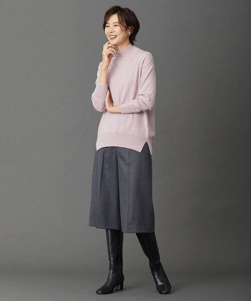 J.PRESS(ジェイプレス)の「【洗える・WEB限定カラーあり】CASHMERE BLEND ハイネック ニット(ニット/セーター・レディース・パープル系/ライトグリーン系/イエロー系/ベージュ系/サックスブルー系/ライトグレー系/ピンク系・MEDIUM/LARGE)」の22枚目の写真