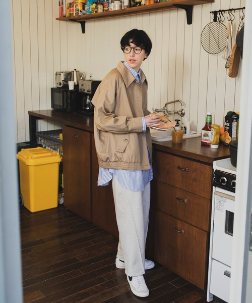 forksy.（フォルクシー）の「【forksy.】スウェット切り替えカーブパンツ（スウェットパンツ・レディース・杢グレー/ブラック/パープル/オートミール/ライム/ピンク/グレイッシュブルー・FREE）」の10枚目の写真