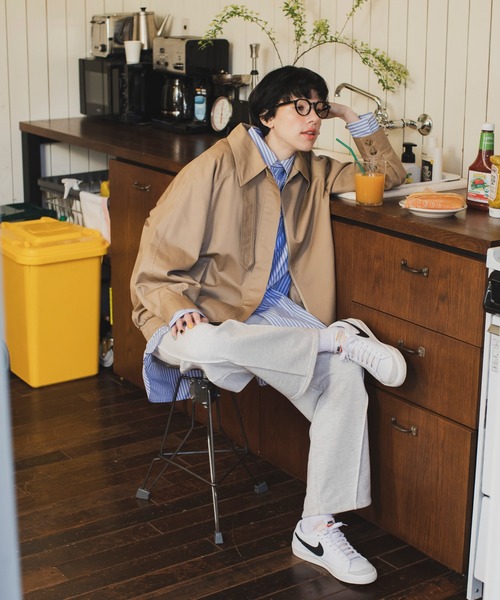 forksy.（フォルクシー）の「【forksy.】スウェット切り替えカーブパンツ（スウェットパンツ・レディース・杢グレー/ブラック/パープル/オートミール/ライム/ピンク/グレイッシュブルー・FREE）」の9枚目の写真