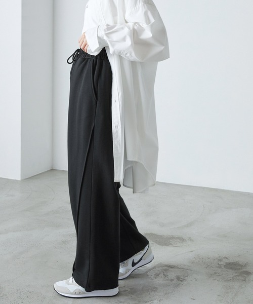 forksy.（フォルクシー）の「【forksy.】スウェット切り替えカーブパンツ（スウェットパンツ・レディース・杢グレー/ブラック/パープル/オートミール/ライム/ピンク/グレイッシュブルー・FREE）」の22枚目の写真