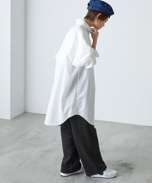 forksy.（フォルクシー）の「【forksy.】スウェット切り替えカーブパンツ（スウェットパンツ・レディース・杢グレー/ブラック/パープル/オートミール/ライム/ピンク/グレイッシュブルー・FREE）」の16枚目の写真