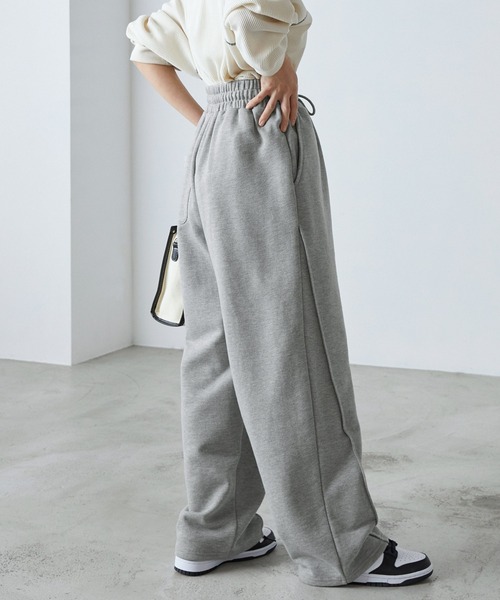 forksy.】スウェット切り替えカーブパンツ forksy.│MONO-MART