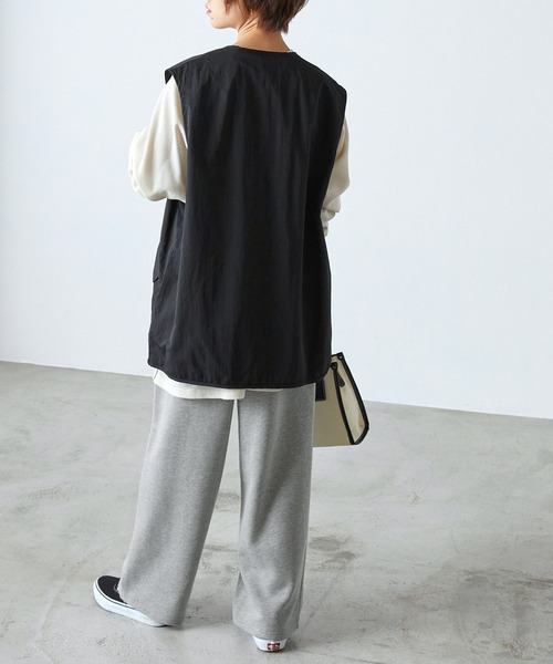 forksy.（フォルクシー）の「【forksy.】スウェット切り替えカーブパンツ（スウェットパンツ・レディース・杢グレー/ブラック/パープル/オートミール/ライム/ピンク/グレイッシュブルー・FREE）」の17枚目の写真