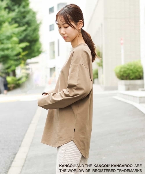 KANGOL(カンゴール)の「【コラボ】KANGOLスクエアプリントロングシルエットカットソー(Tシャツ/カットソー・メンズ・ホワイト/サンドベージュ・44/46/48/50)」の19枚目の写真