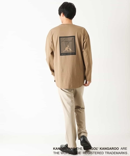 KANGOL(カンゴール)の「【コラボ】KANGOLスクエアプリントロングシルエットカットソー(Tシャツ/カットソー・メンズ・ホワイト/サンドベージュ・44/46/48/50)」の20枚目の写真