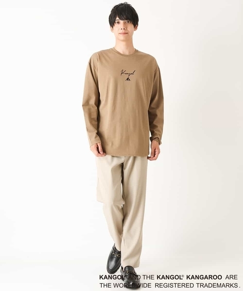 KANGOL(カンゴール)の「【コラボ】KANGOLスクエアプリントロングシルエットカットソー(Tシャツ/カットソー・メンズ・ホワイト/サンドベージュ・44/46/48/50)」の21枚目の写真