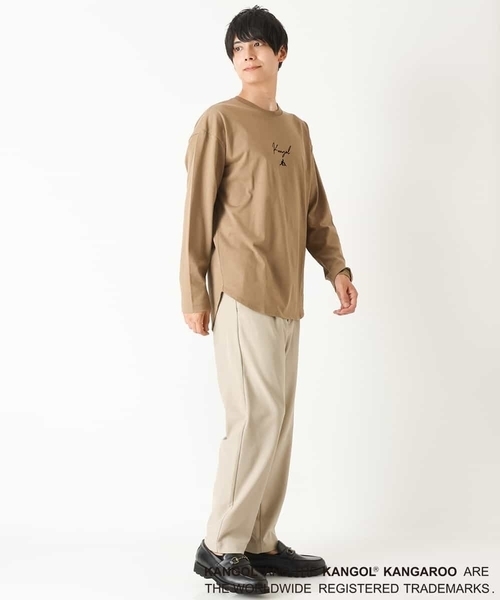 KANGOL(カンゴール)の「【コラボ】KANGOLスクエアプリントロングシルエットカットソー(Tシャツ/カットソー・メンズ・ホワイト/サンドベージュ・44/46/48/50)」の22枚目の写真