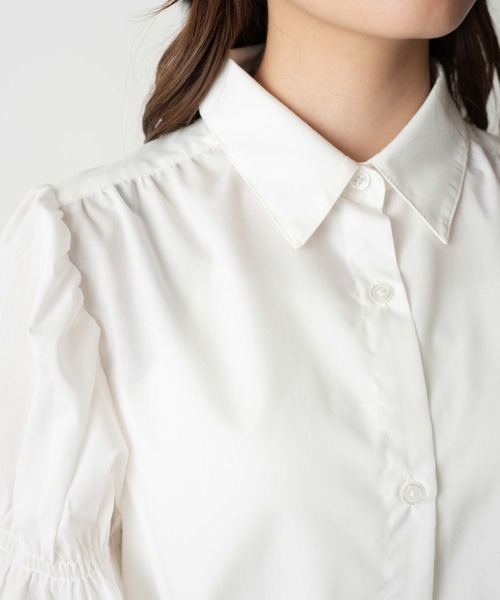 WEGO(ウィゴー)の「WEGO/スリーブシャーリングチュニック(チュニック・レディース・ホワイト/ブラック・FREE)」の3枚目の写真