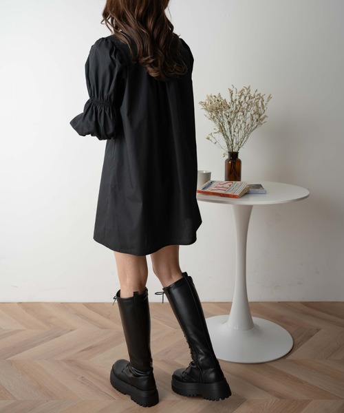 WEGO(ウィゴー)の「WEGO/スリーブシャーリングチュニック(チュニック・レディース・ホワイト/ブラック・FREE)」の18枚目の写真