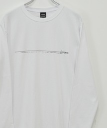 16/-天竺 フロント メッセージプリント コットン ロング Tシャツ TRAP/U