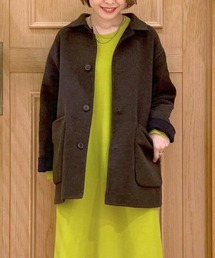 リバーシブルウールミドルコート