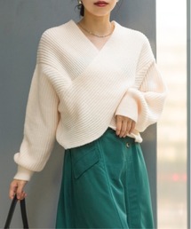 カシュクールニット