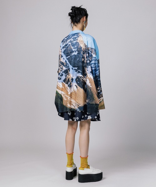 NON TOKYO(ノントーキョー)の「FLOKING FLOWER DENIM CULOTTES / NON-23S-0204(デニムパンツ・レディース・インディゴブルー/カーキ/ブラック・FREE)」の9枚目の写真