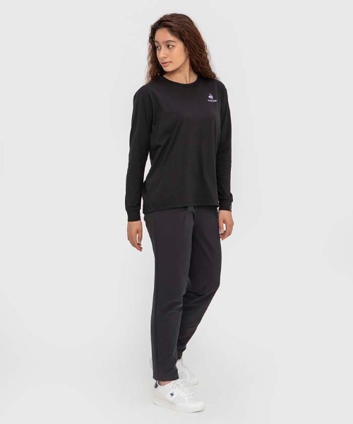 le coq sportif(ルコックスポルティフ)の「ルコック スポーツウエア レディース エアスタイリッシュパンツ(9分丈テーパード) トレーニングウエア(その他パンツ・レディース・ブラック/ネイビー/ベージュ・L/XL/S/M)」の7枚目の写真