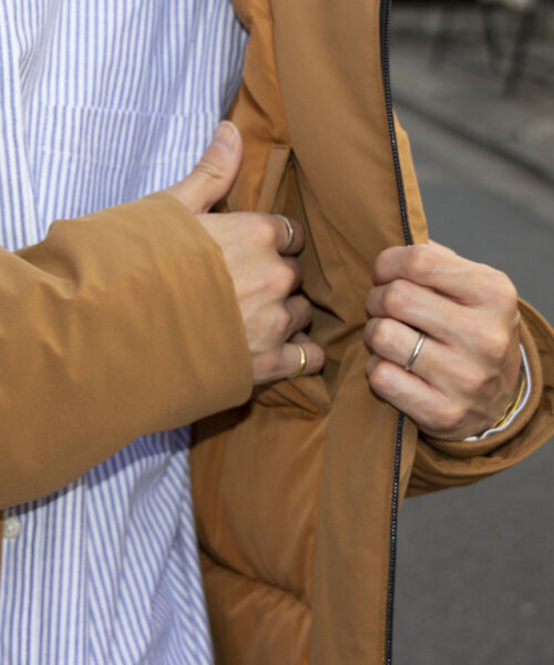 GLOSTER（グロスター）の「【GLOSTER ROAD/グロスターロード】RIPSTOP ダウンジャケット 撥水加工 止水ZIP（ダウンジャケット/コート・メンズ・ブラック/キャメル/ネイビー・M/L/XL）」の9枚目の写真