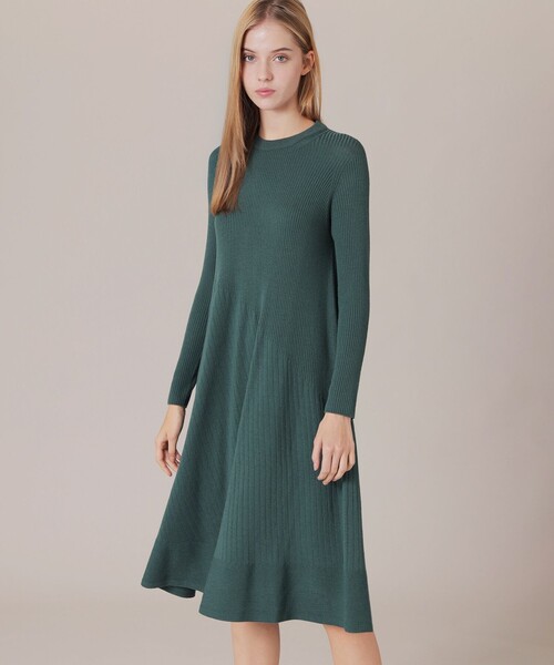 MACKINTOSH LONDON（マッキントッシュ ロンドン）の「ウールホールガーメントワンピース（ワンピース・レディース・ブラウン系その他4/ブラック/グリーン系その他3・38）」の3枚目の写真