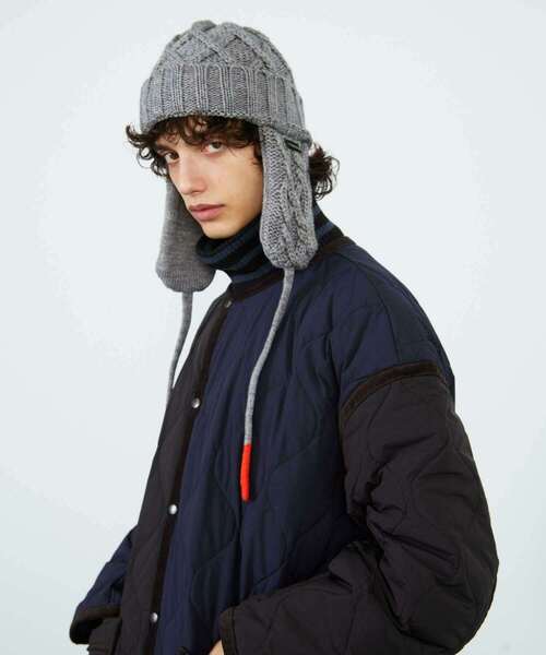 FRAPBOIS(フラボア)の「フライトキャップ(ニットキャップ/ビーニー・レディース・グレー系その他/ホワイト系その他・FREE)」の8枚目の写真