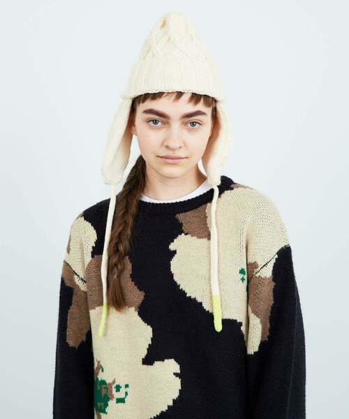 FRAPBOIS(フラボア)の「フライトキャップ(ニットキャップ/ビーニー・レディース・グレー系その他/ホワイト系その他・FREE)」の16枚目の写真