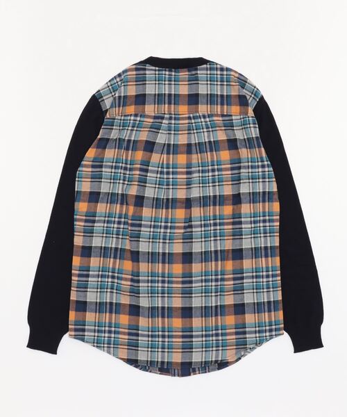 DSQUARED2（ディースクエアード）の「KNITWEAR /CHECK LAY RN SWEATER /0212（ニット/セーター・メンズ・グレー・M/XL/L/XS/S）」の2枚目の写真